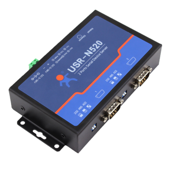 Picture of USR-N520 2 Serial Ports Bi-directional Serial to Ethernet Device Server by USR IOT