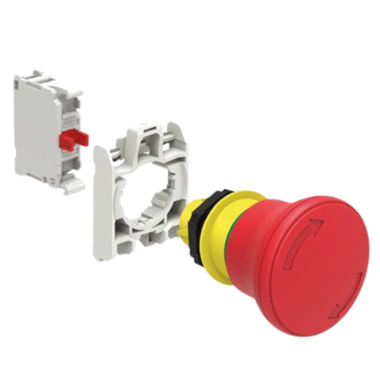 Picture of Red Mushroom Emergency Stop Pushbutton Kit by Lovato