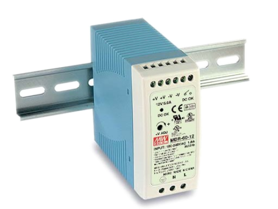 Picture of MDR-60-24 Vdc Single Output Industrial DIN Rail Power Supply by Mean Well