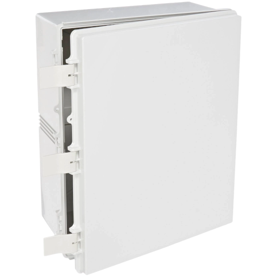 Picture of NBF-32334 19.69"x15.75"x7.87" Poly PBT Blend Wall Mount Enclosure With Latch by BUD Industries