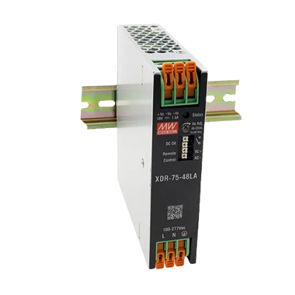 Picture of XDR-75-24LA 24 Vdc Single Output Industrial DIN Rail Power Supply by Mean Well