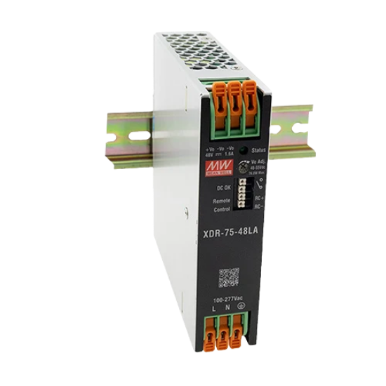 Picture of XDR-75-24LA 24 Vdc Single Output Industrial DIN Rail Power Supply by Mean Well