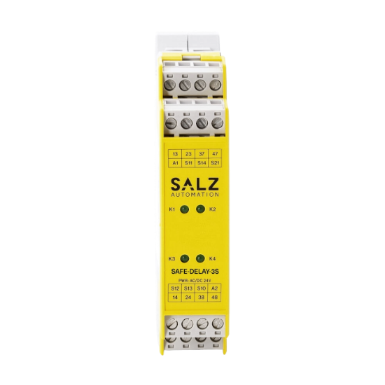 Picture of SA-SAFE-DELAY Functional Safety Module | E-Stop monitoring up to SIL 3 with time-off delayed contacts by SALZ Automation