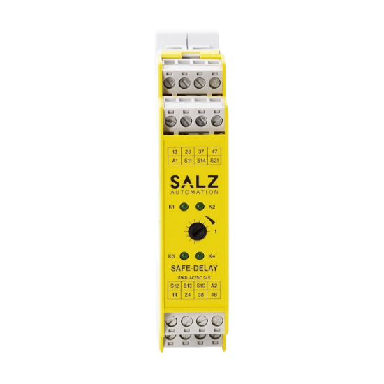 Picture of SA-SAFE-DELAY Functional Safety Module | E-Stop monitoring up to SIL 3 with time-off delayed contacts by SALZ Automation