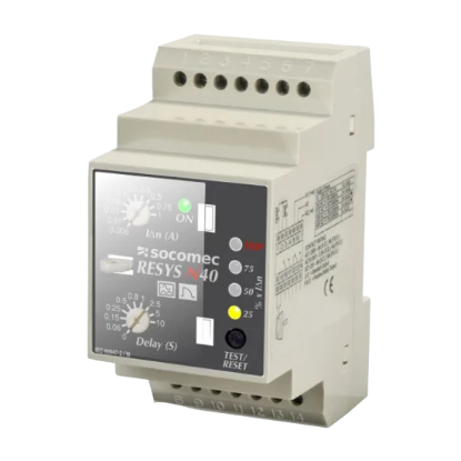 Picture of 49413130 RESYS N40 24-230V AC/DC Ground Leakage Monitoring Relay NFC Communication by Socomec