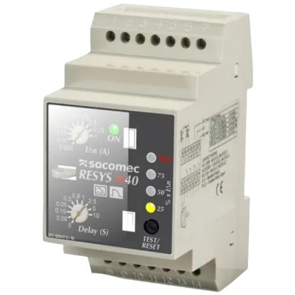 Picture of 49413130 RESYS N40 24-230V AC/DC Ground Leakage Monitoring Relay NFC Communication by Socomec