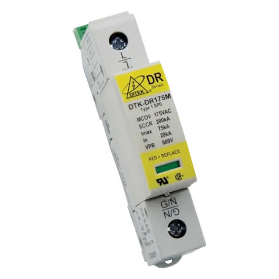 Picture of DTK-DR240P1 240Vac Single Phase DIN Rail Surge Protective Device by Ditek