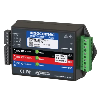 Picture of WattNode® Pulse Bidirectional Energy Meter by Socomec 
